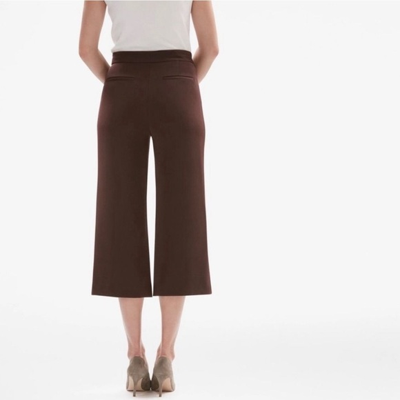 MM Lafleur The Pippa Pant Women’s Size 4 Cropped Wide‎ Leg High Rise Brown - Picture 2 of 10
